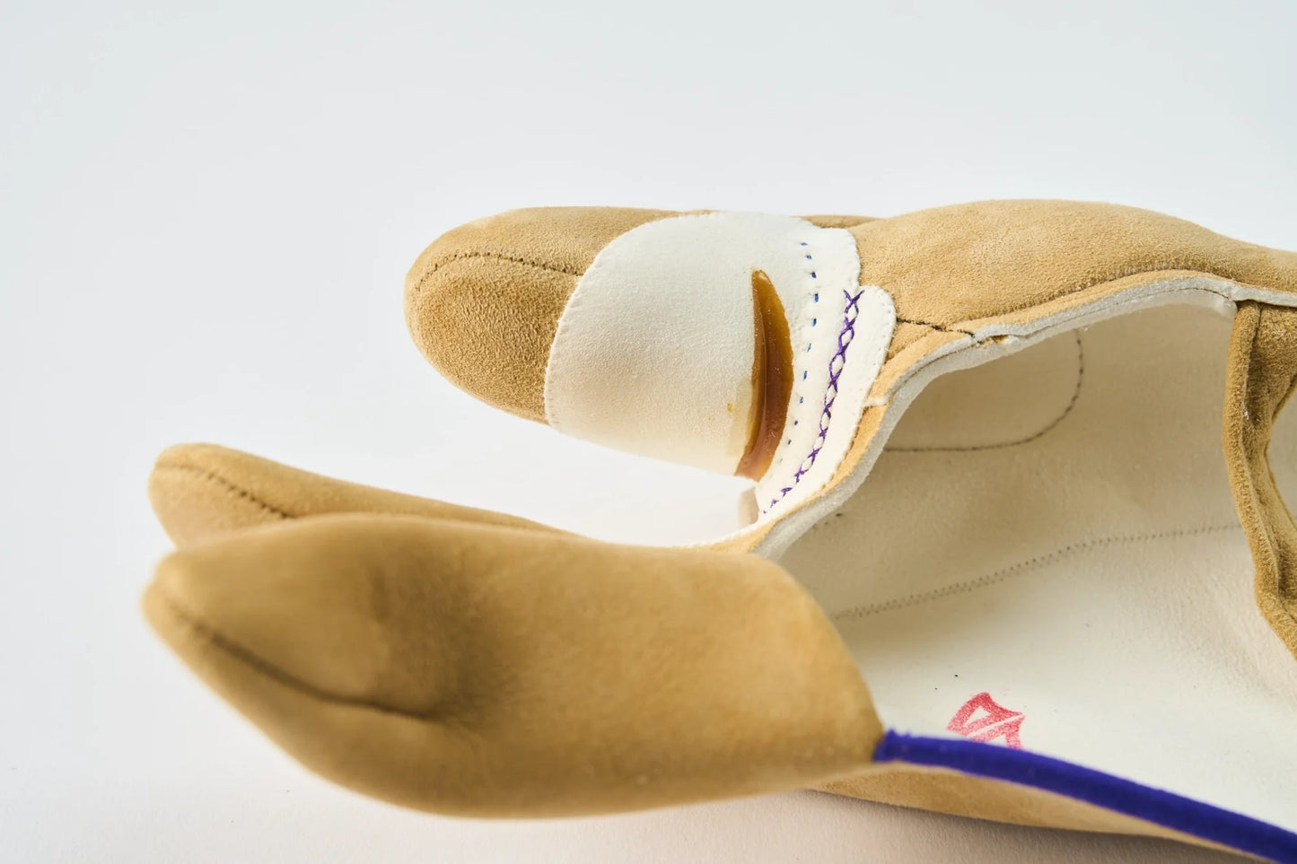 中唐 七分べり 三つ弽 茶 紫かけ紐(カスタムオーダー)