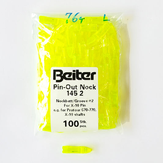 BEITER X10用ピンアウトノック [L] フローナイト グリーン (76個)