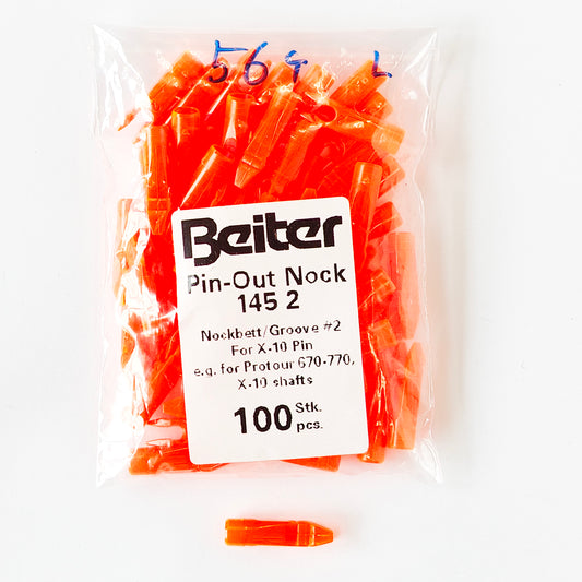 BEITER X10用ピンアウトノック [L] フローナイト オレンジ (56個)