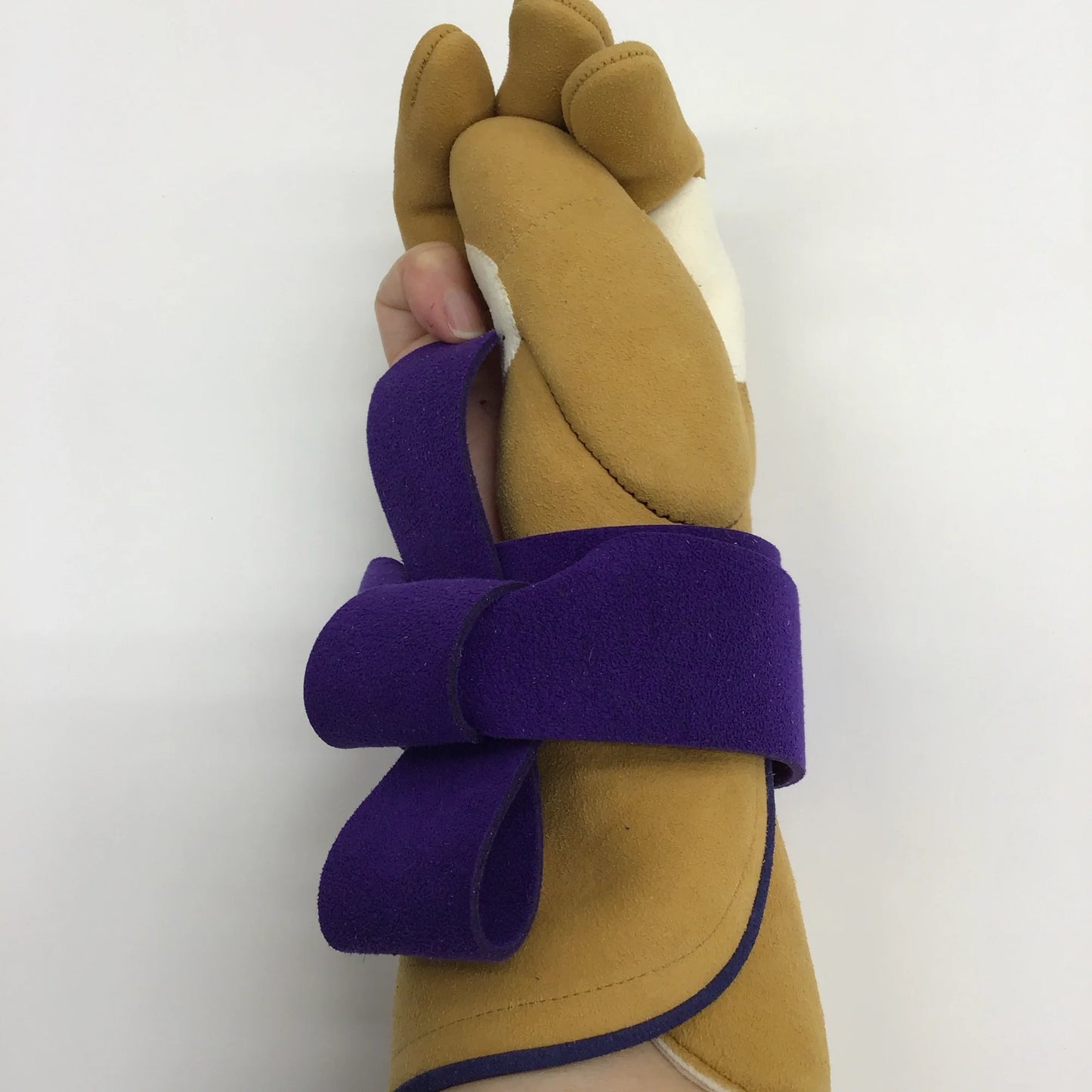 中唐 七分べり 四つ弽 茶 紫かけ紐