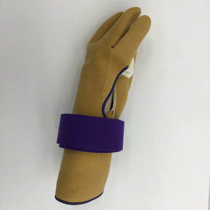 中唐 七分べり 四つ弽 茶 紫かけ紐（カスタムオーダー）