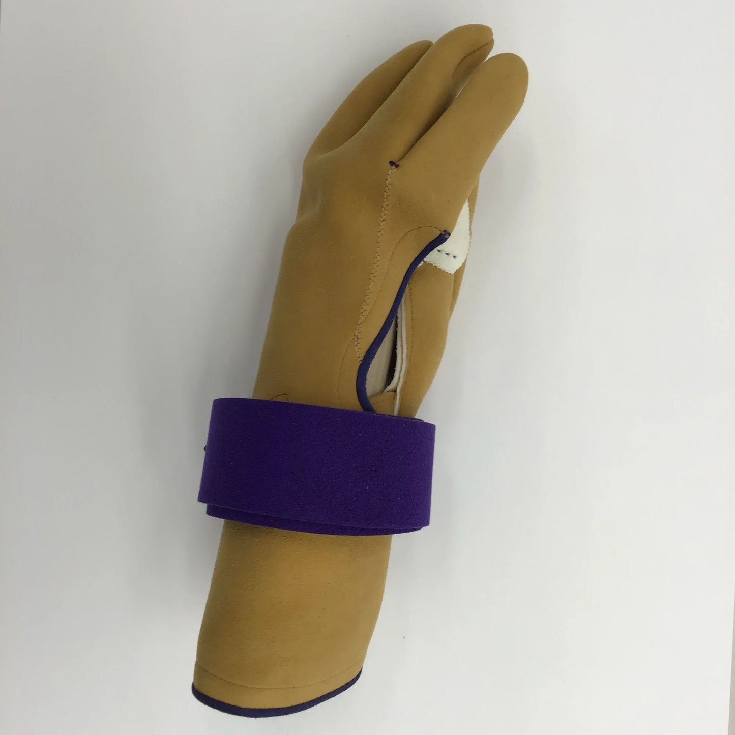 中唐 七分べり 四つ弽 茶 紫かけ紐