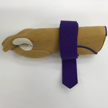 中唐 七分べり 四つ弽 茶 紫かけ紐（カスタムオーダー）