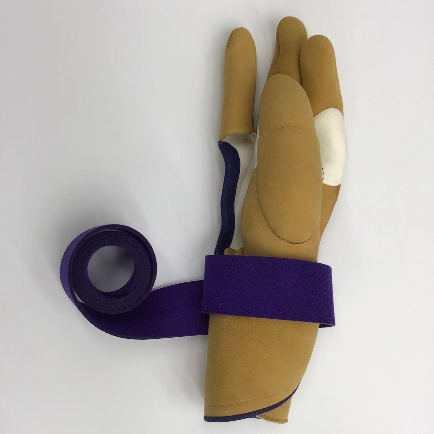 中唐 七分べり 四つ弽 茶 紫かけ紐（カスタムオーダー）