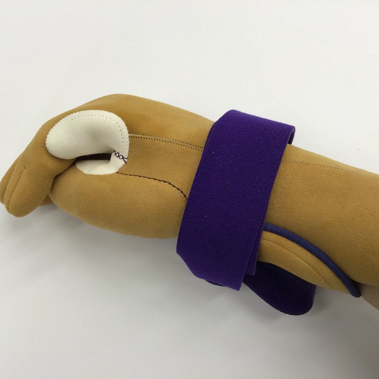 中唐 七分べり 四つ弽 茶 紫かけ紐