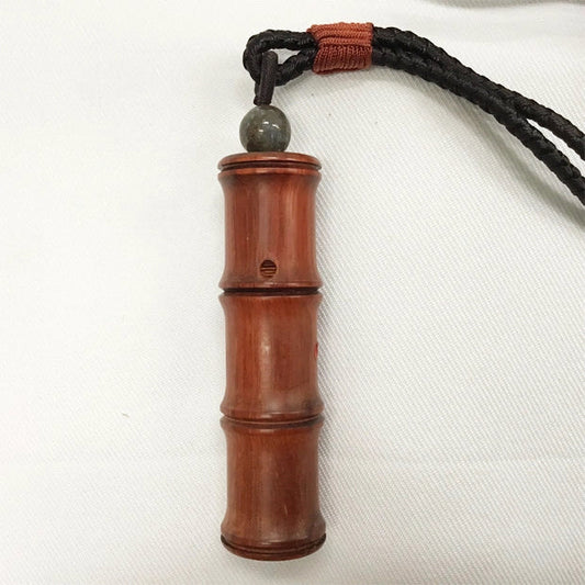 ギリ粉入れ 花梨 竹節