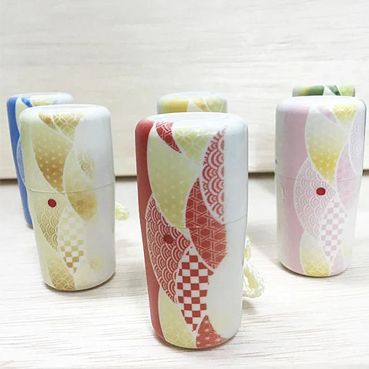 ギリ粉入れ プラスチック 波柄