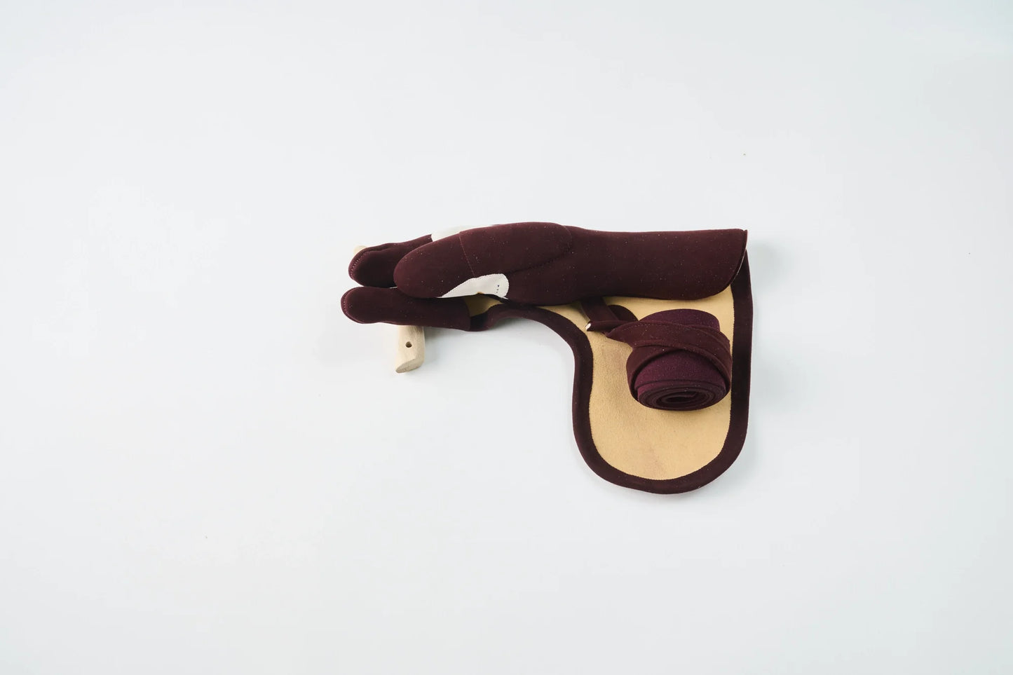 小唐 七分べり 三つ弽 エンジ かけ紐（カスタムオーダー）