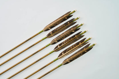 カーボン矢 黒鷲手羽染め抜き