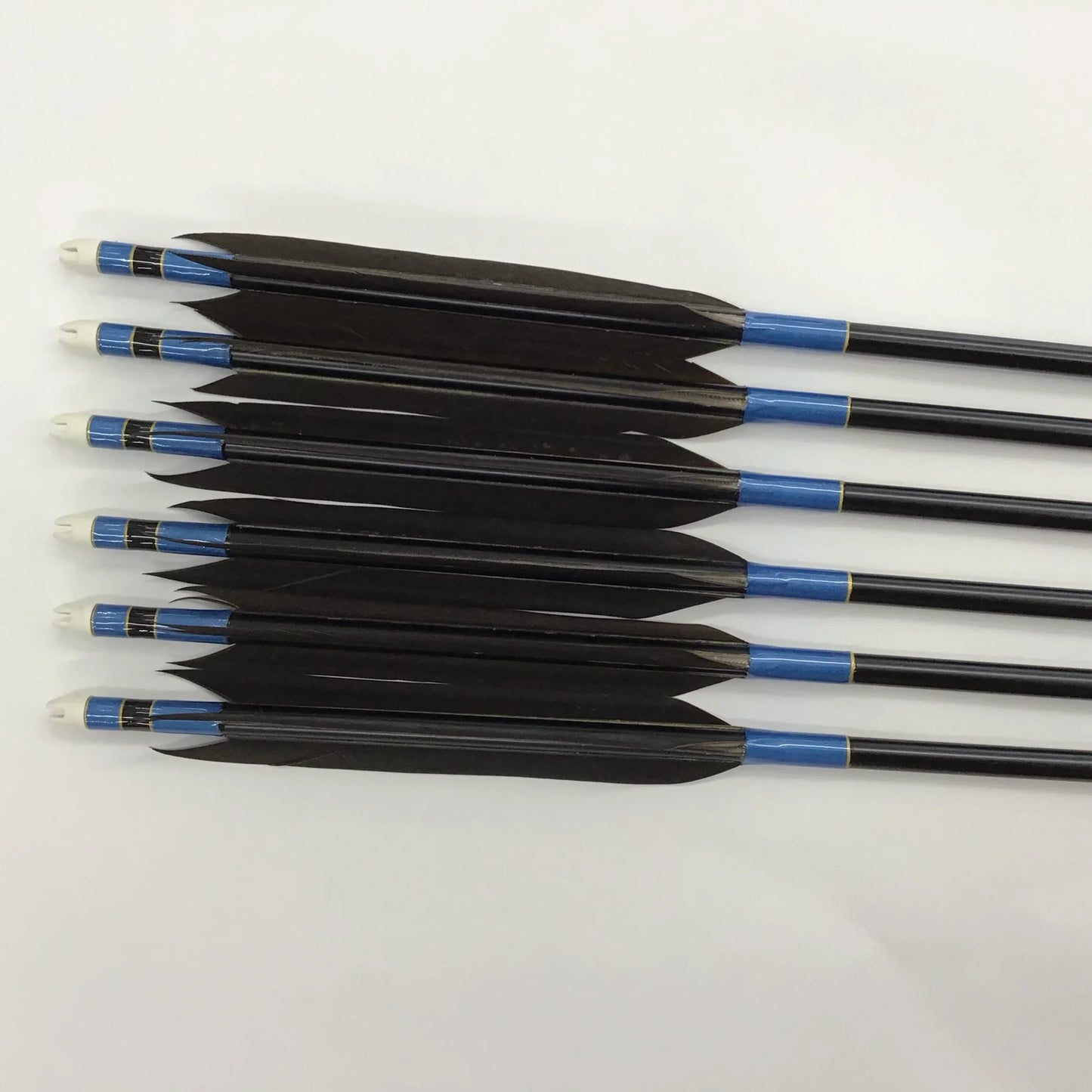 【黒羽根】アルミ矢 黒鷲風切羽根 遠的用