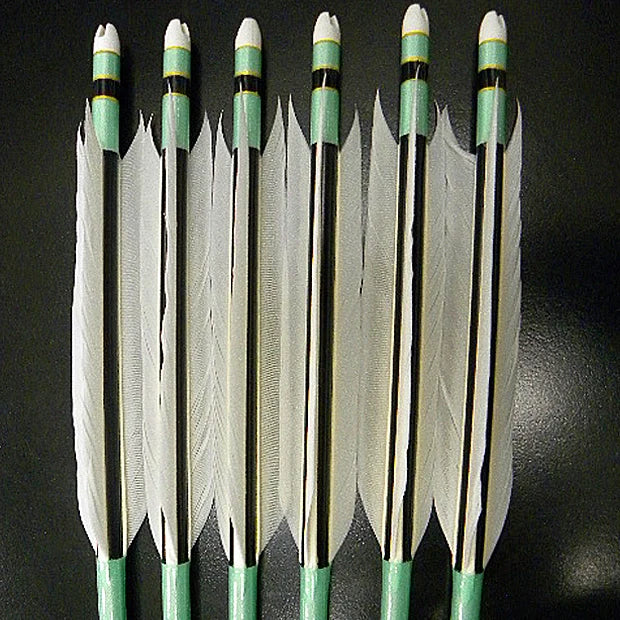 【白羽根】アルミ矢 グース羽根 遠的用