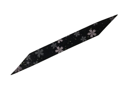 黒 握り革（桜柄、トンボ柄）